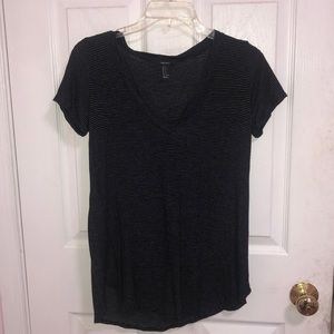 Light Black Striped Short Sleeve